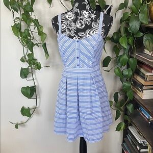 Charlotte Russe Light Blue Striped Mini Dress